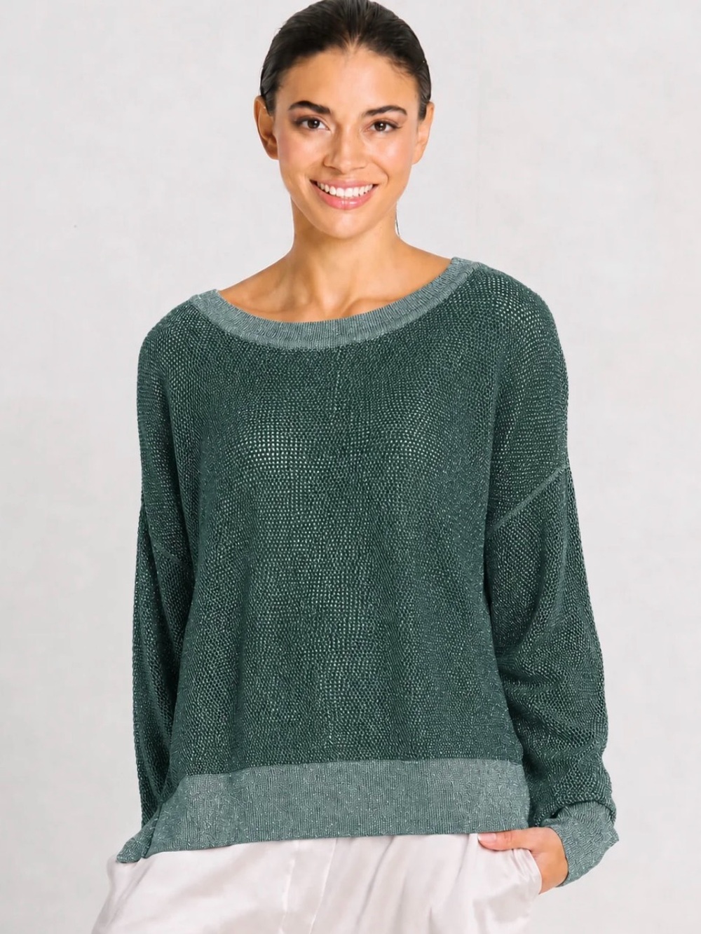 Planet by Laurent Glitter Mini Seed Stitch Sweater OS